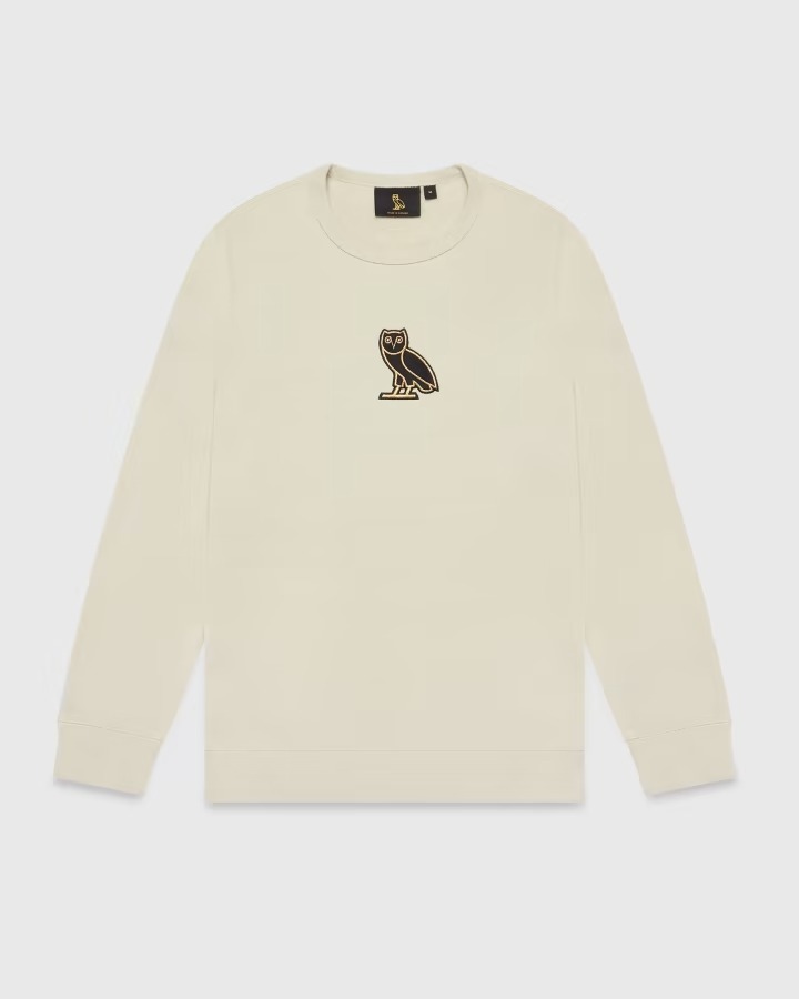 Classic Owl Crewneck Sweatshirt Sand