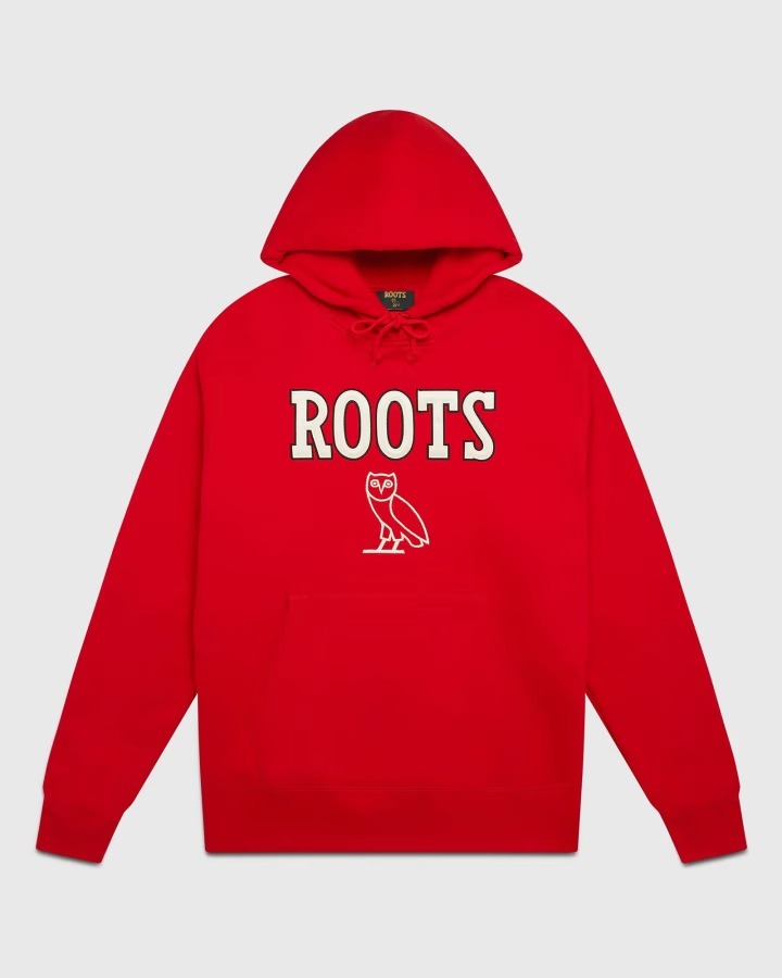 Ovo® x Roots Athletics Owl Hoodie Red